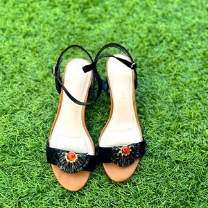 Kelly & Katie Black Embellished block heel, padded Shoe Size 9